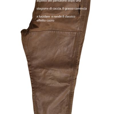 Pantalone canvas oliato con rinforzi antispina totalmente antistrappo
