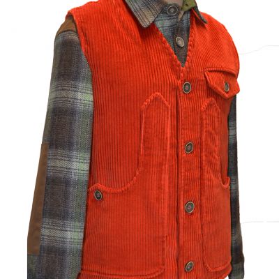 Gilet realizzato  in vari tessuti, canvas, fustagno e velluto
