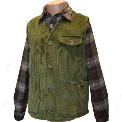 Gilet realizzato  in vari tessuti, canvas, fustagno e velluto