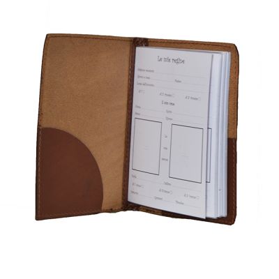 Agenda di prelievo con custodia in pelle