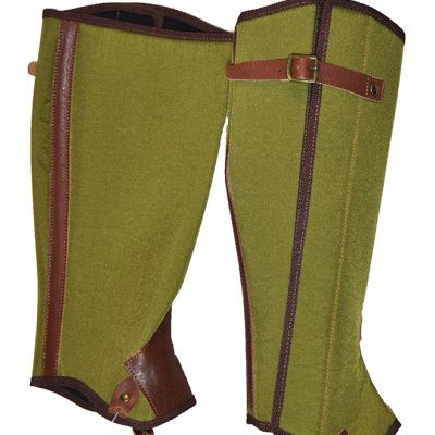 Ghette artigianali, cordura impermeabile con rinforzi in pelle