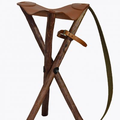 Seggiolino portatile in legno e vacchetta