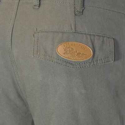 Pantalone caccia confezionato in cotone canvas antispina, con raddoppio del gambule in cotone antistrappo
