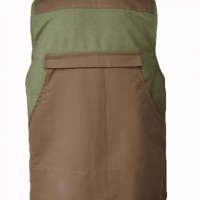 Gilet bicolore confezionato artigianalmente in cotone canvas totalmente antistrappo e antispina