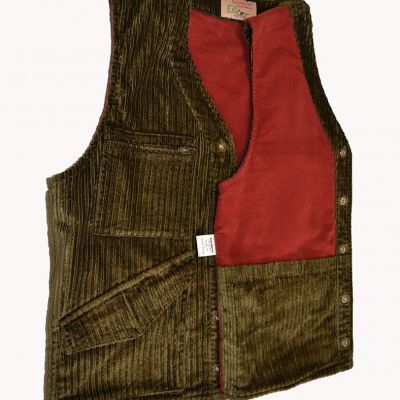 Gilet Driver confezionato artigianalmente in velluto 100% cotone