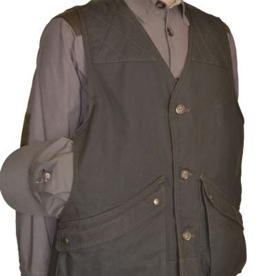Gilet Beccaccia prodotto artigianalmente in cotone canvas trattato con oliatura resistente ai lavaggi, totalmente antispina e antistrappo