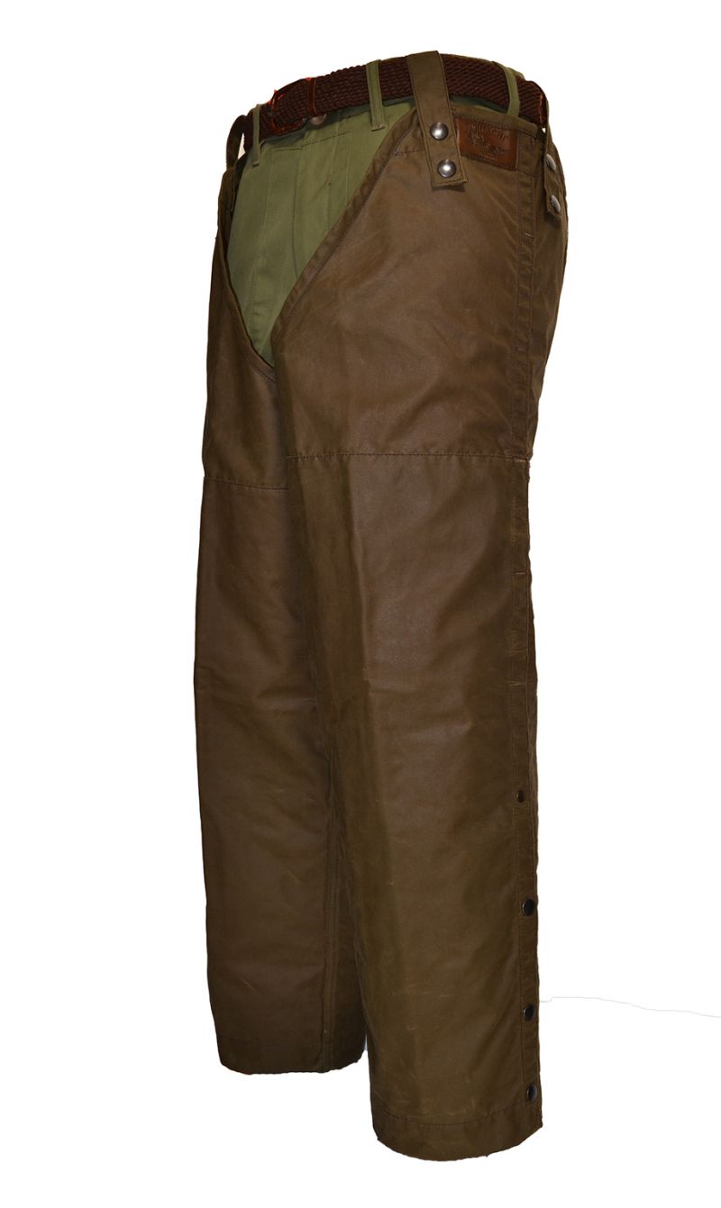 Gambali antispina totalmente impermeabili, produzione artigianale in tessuto canvas antispina trattato con grasso per barbour
