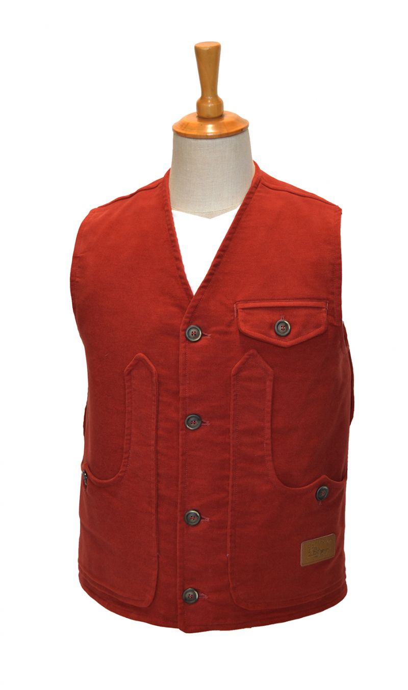 Gilet realizzato  in vari tessuti, canvas, fustagno e velluto