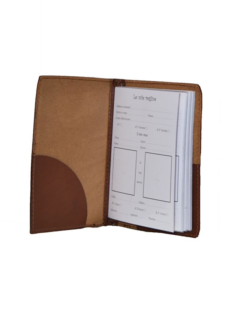 Agenda di prelievo con custodia in pelle