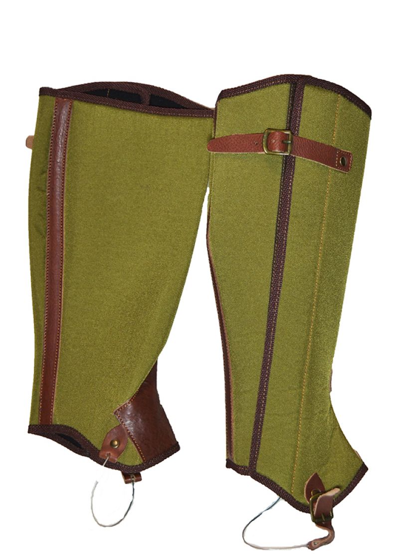 Ghette artigianali, cordura impermeabile con rinforzi in pelle