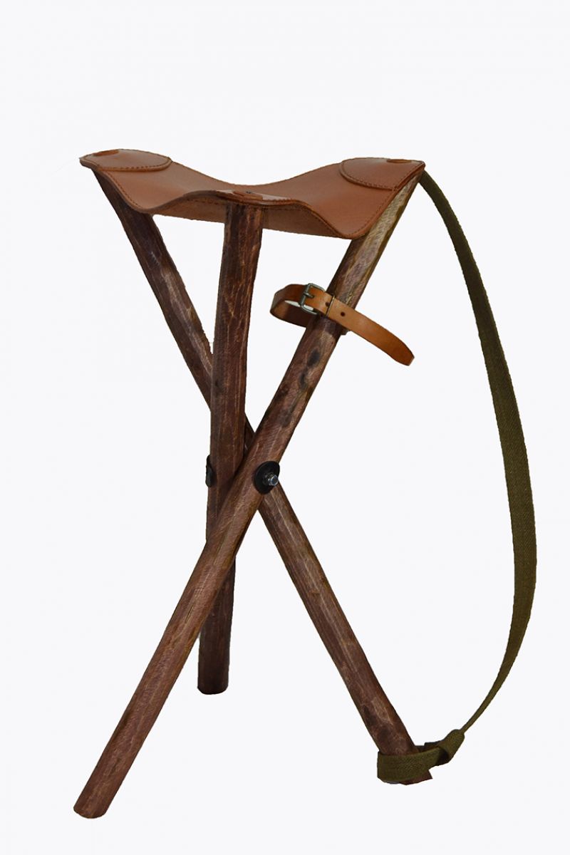 Seggiolino portatile in legno e vacchetta