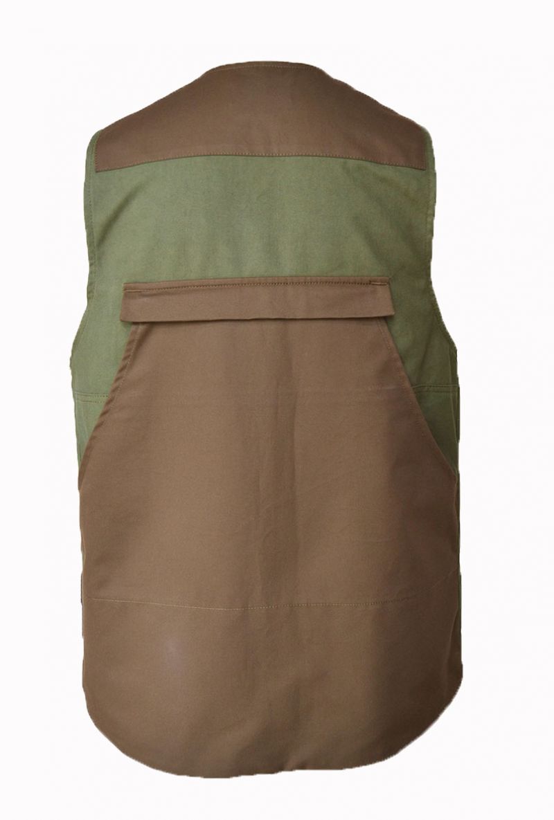 Gilet bicolore confezionato artigianalmente in cotone canvas totalmente antistrappo e antispina