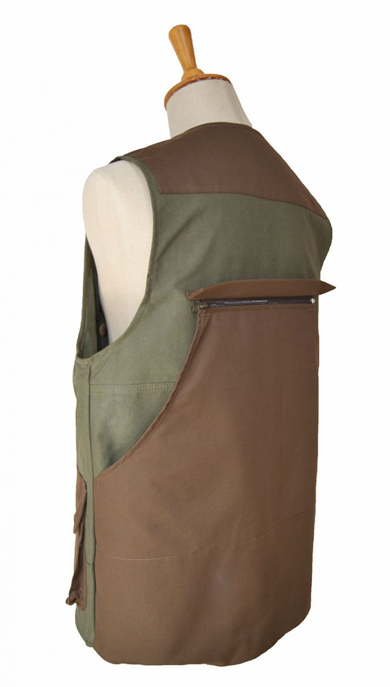 Gilet bicolore confezionato artigianalmente in cotone canvas totalmente antistrappo e antispina
