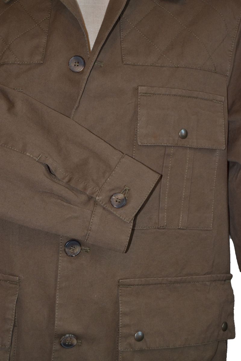 Giacca leggera sfoderata produzione artigianale in cotone canvas antispina e antistrappo
