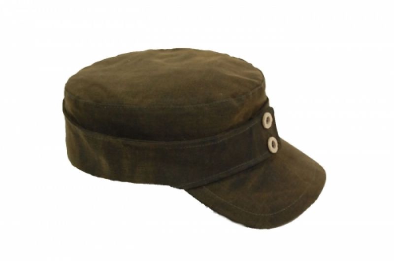 Cappello tessuto oliato